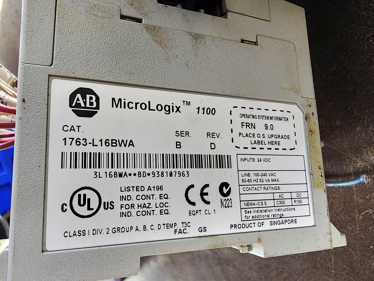 Used Allen-Bradley 1763-L16BWA MicroLogix 1100 / 1762-IQ16