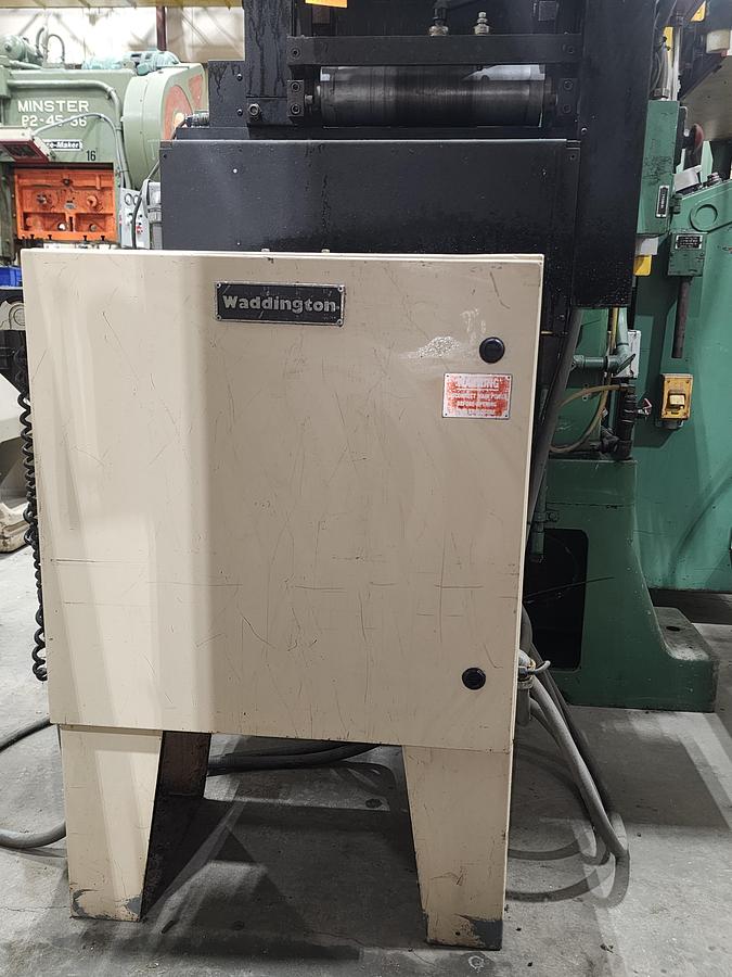 Used 12" WIDE PRF/WADDINGTON PRESS MOUNTED FEEDER