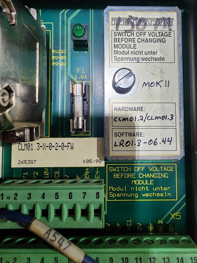 Used 20" WIDE MINSTER FEED LINE