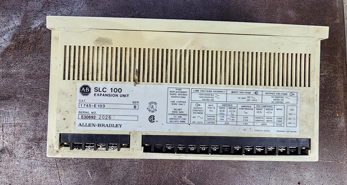Used Allen-Bradley 1746-E103 SLC 100 Expansion Unit