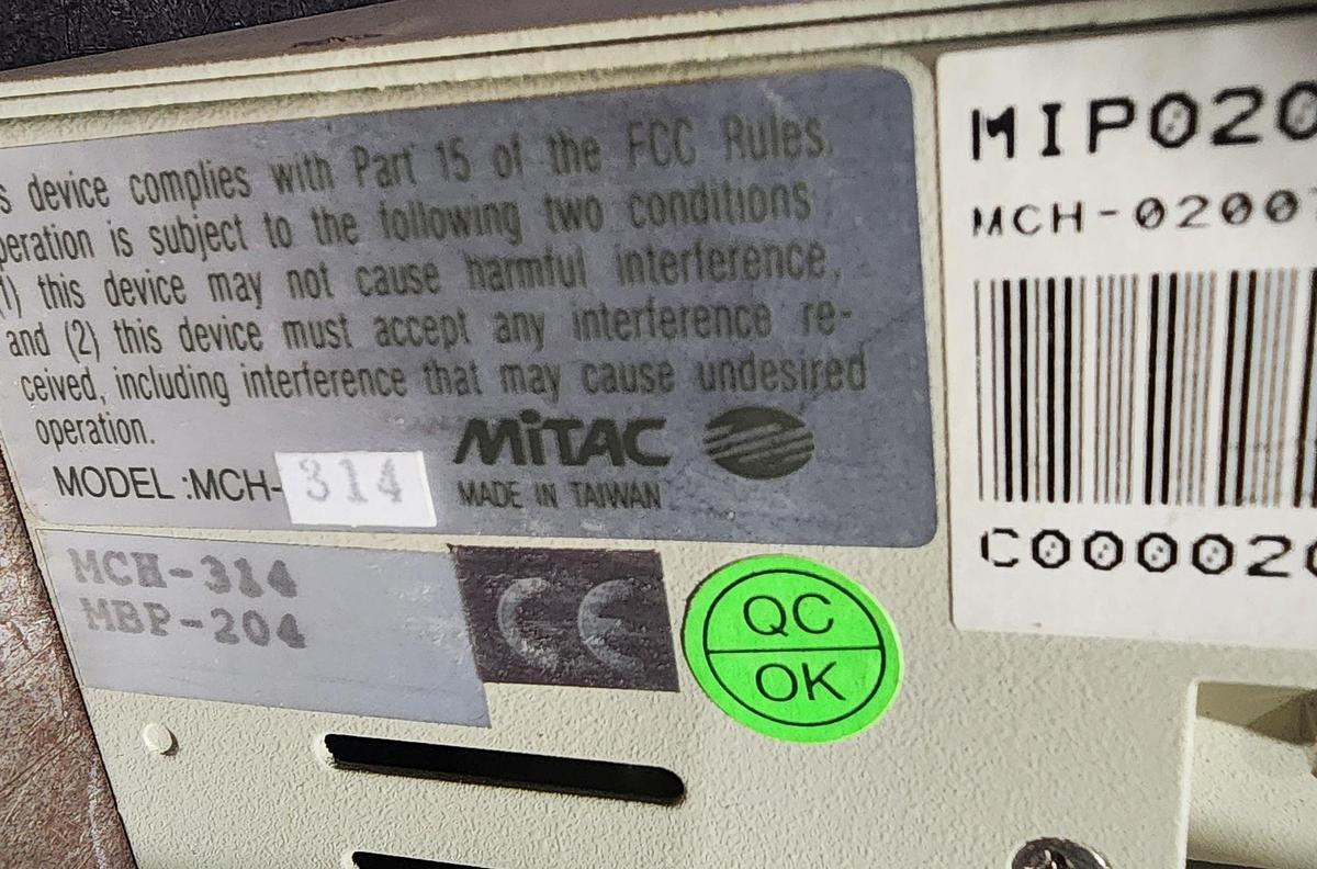 Used Mitac MCH-314 / MBP-204 Industrial Computer