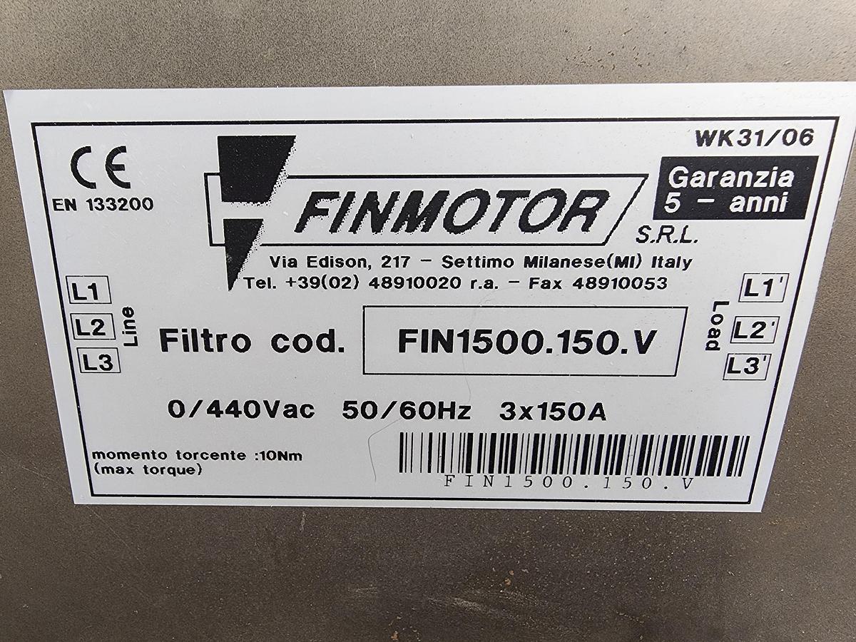 Used Finmotor FIN1500.150.V 0/440VAC 50/60Hz 3x150A 3 Phase Line Filter