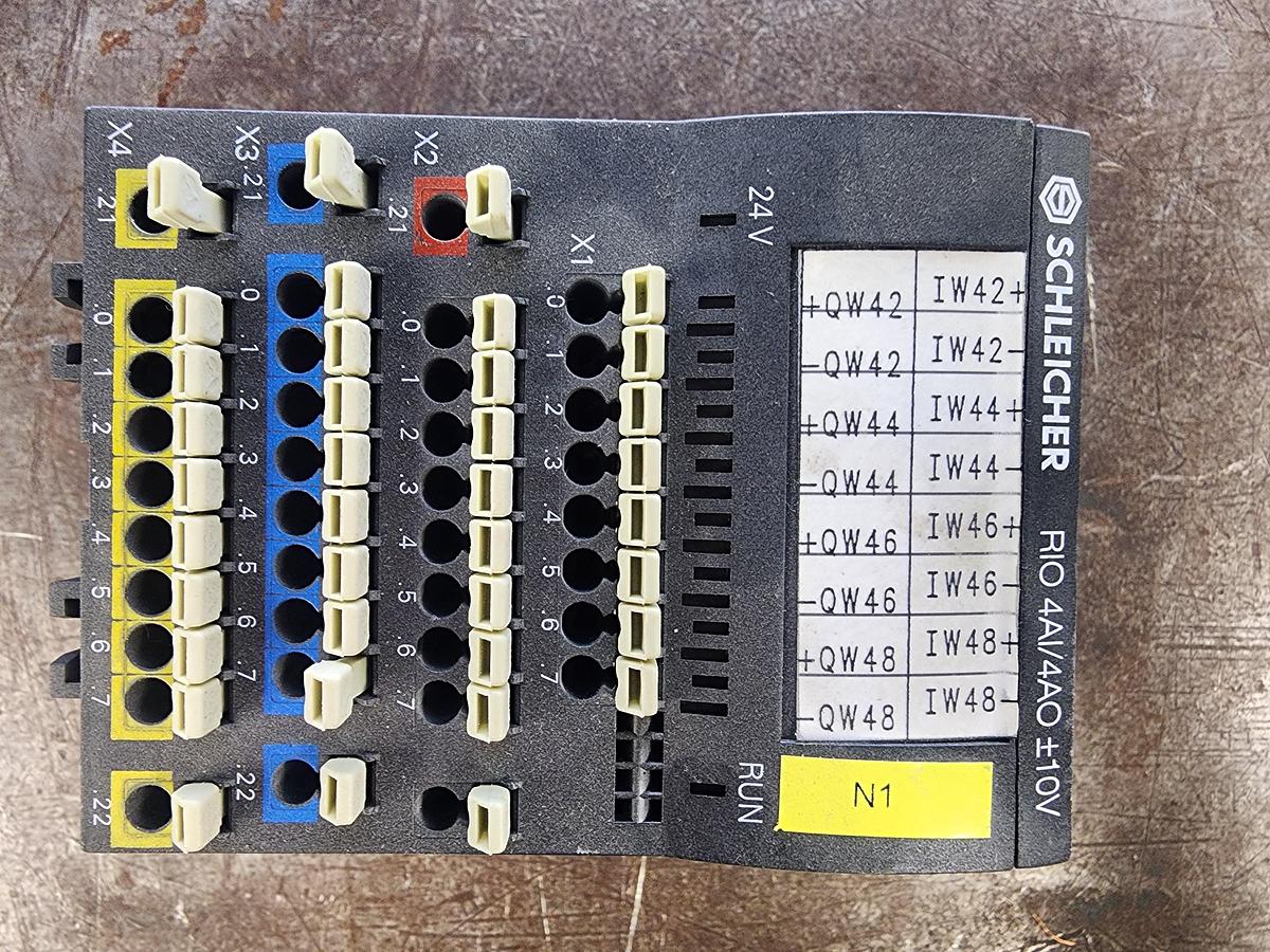 Used Schleicher RIO 4AI/4AO 10V Input Output Module