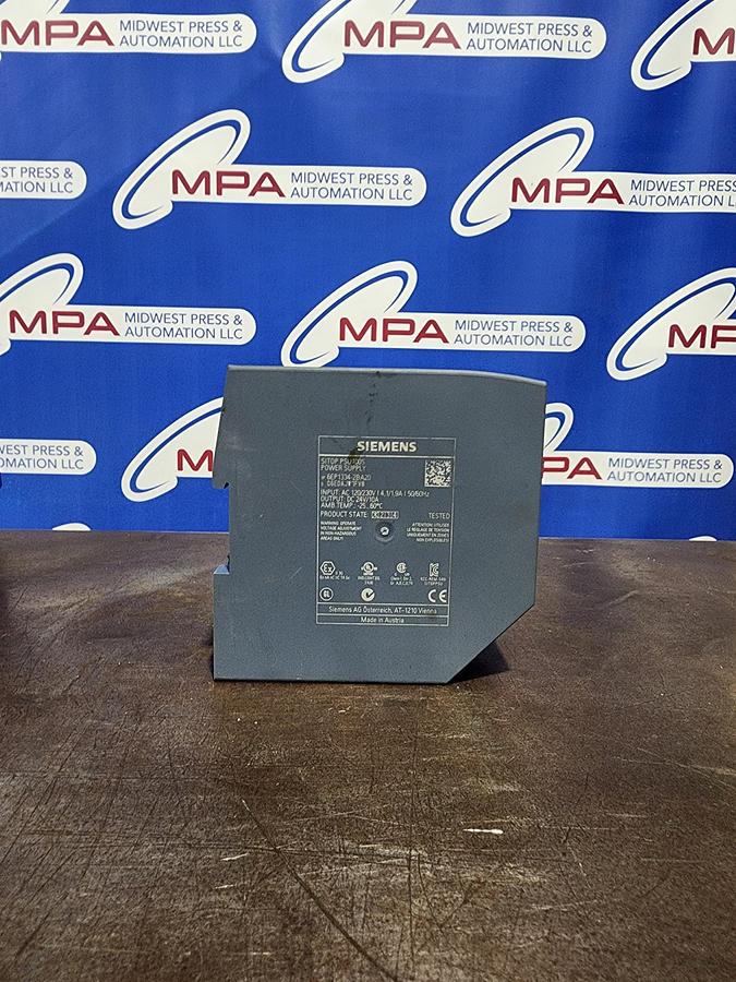 Used Siemens 6EP1334-2BA20 Sitop PSU100S Power Supply