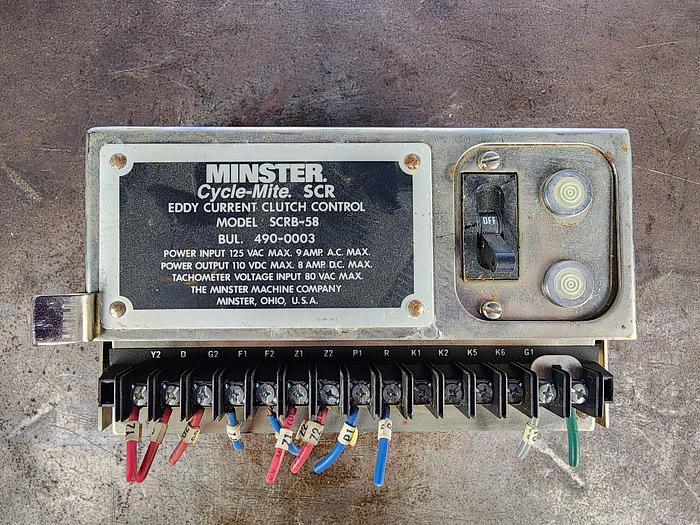 Used Minster SCRB-58 Cycle-Mite SCR Eddy Current Clutch Control