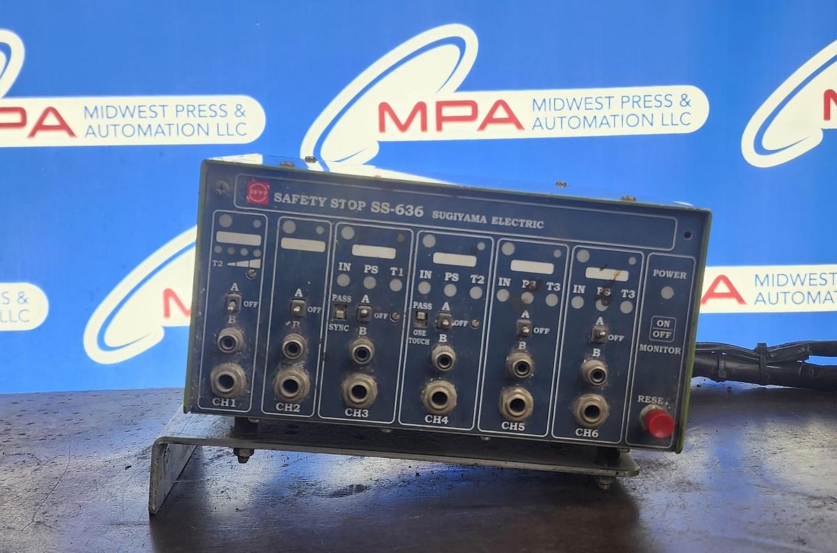 Used Sugiyama Electric SS-636 Safety Stop off 300 TON KOMATSU L2M300-3BM