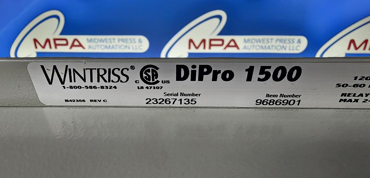 Used Wintriss 9686901 43398 / 43400 DiPro 1500 TESTED *LIKE NEW*