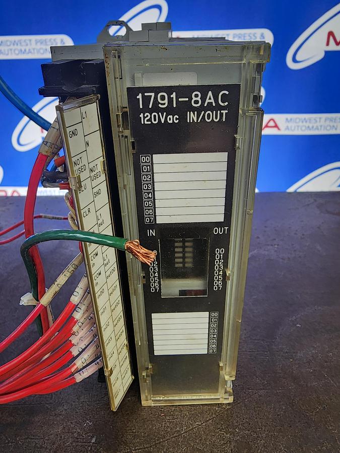Used Allen-Bradley 1791-8AC 120 VAC Module