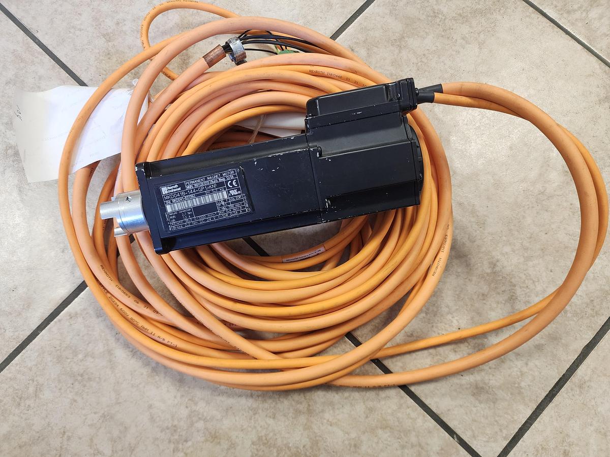 Used Rexroth MKD041B-144-GP1-KN Servo Motor with IKG4020 10 M Cable MNR: R911261313