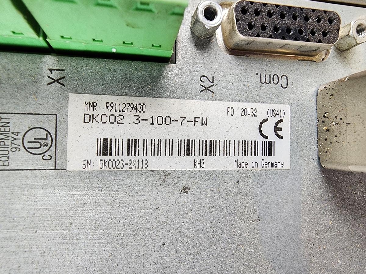 Used Rexroth DKC02.3-100-7-FW Servo Drive