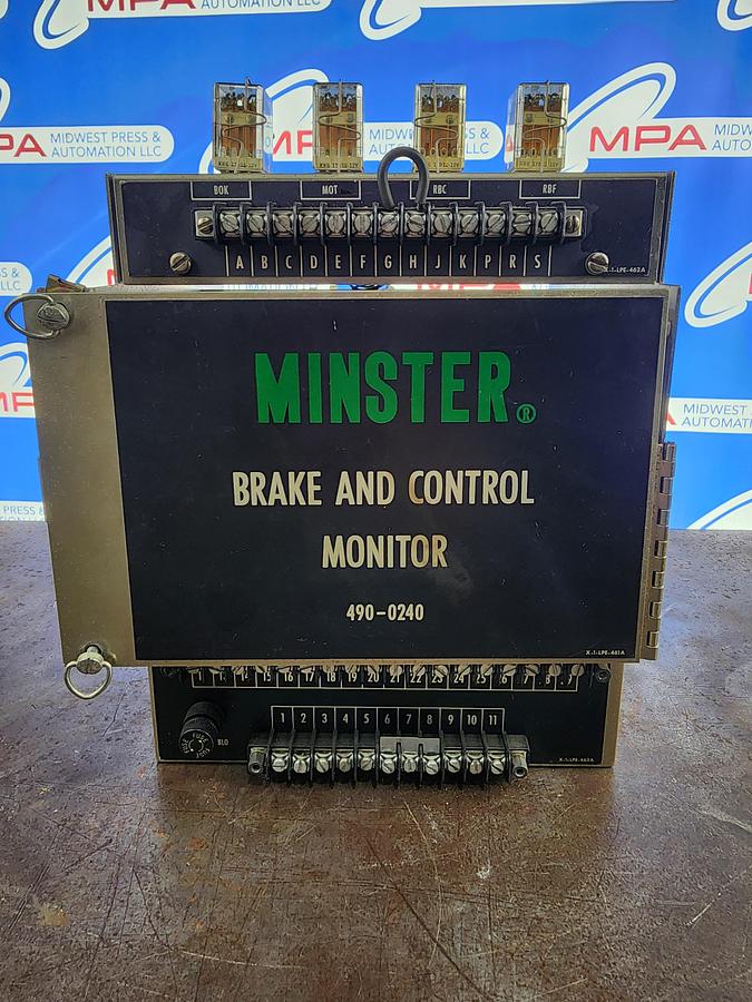 Used Minster 490-0240 Brake and Control Monitor