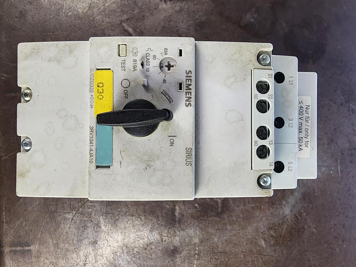 Used Siemens 3RV1041-4JA10 Circuit Breaker