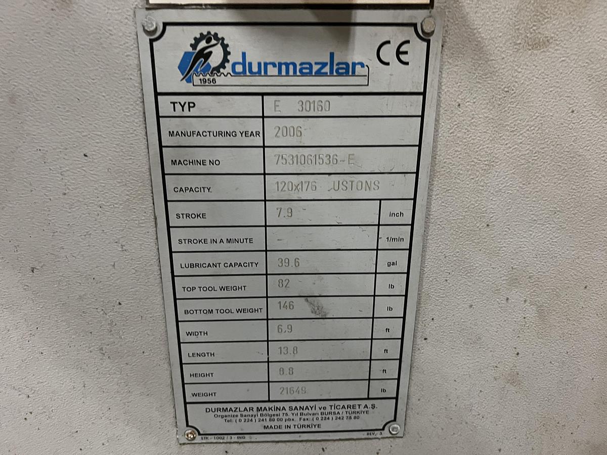 Used 2006 DURMAZLAR E30160