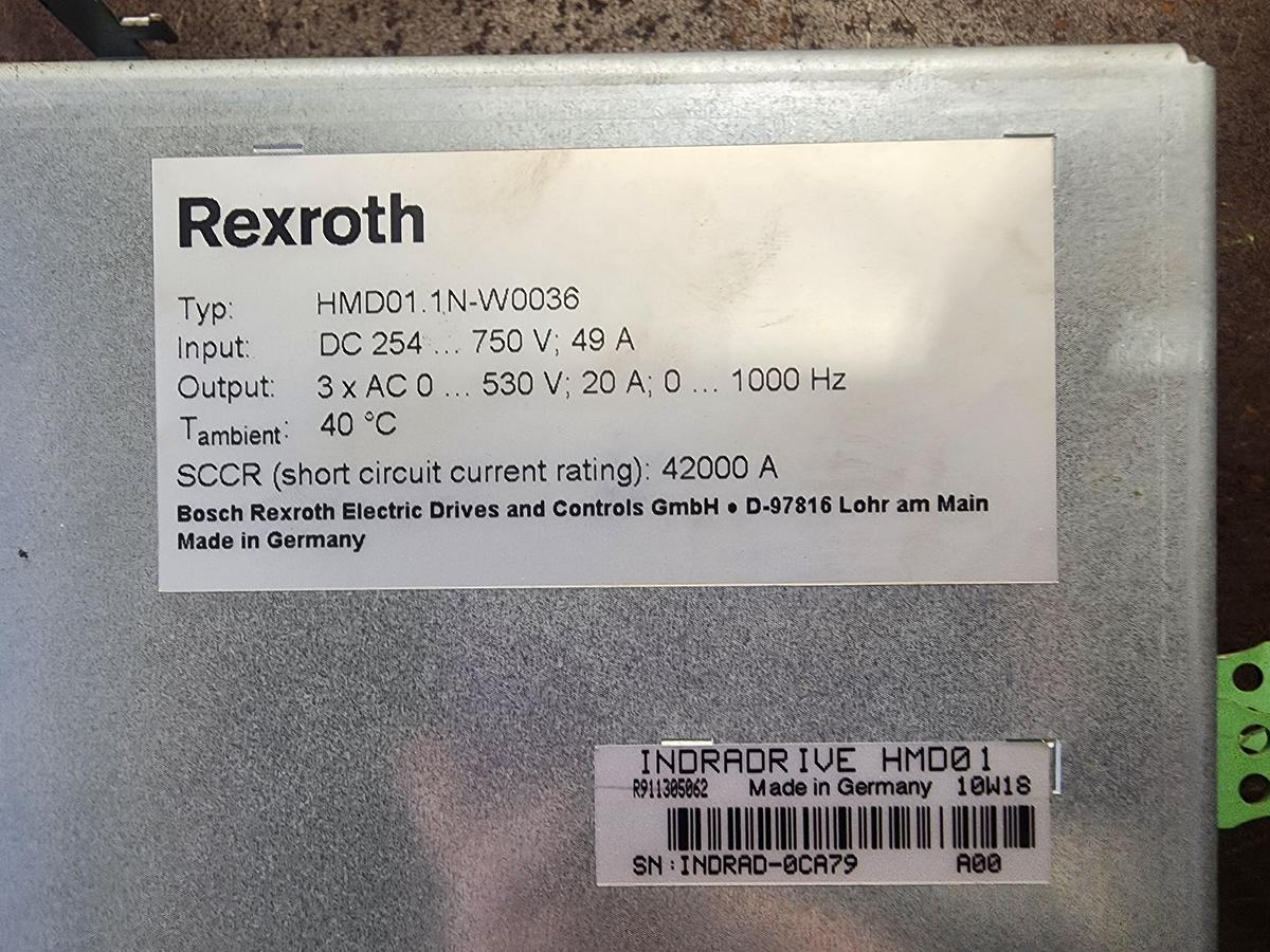 Used Rexroth CDB01.1C-SE-ENS-ENS-NNN-NNN-NN-S-NN-FW / R911305634 / HMD01.1N-W0036 Servo Drive