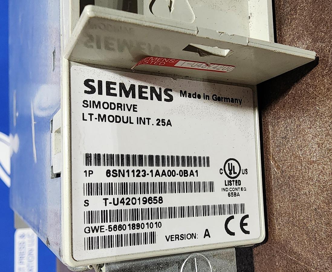 Used Siemens 6SN1123-1AA00-0BA1 Simodrive Power Module
