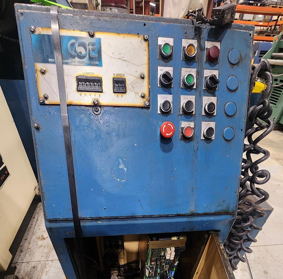 Used 15,000 LB x 24" WIDE COE COMPLETE COIL FEED LINE