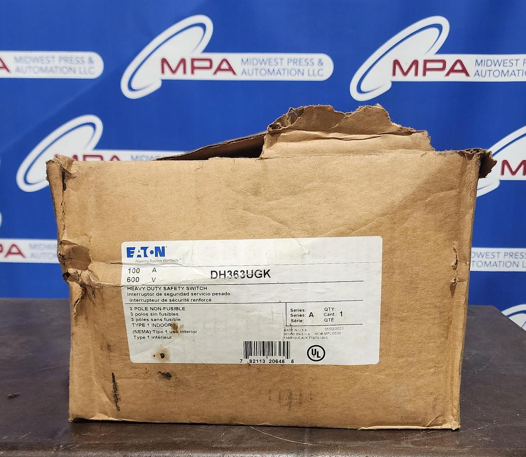 Eaton DH363UGK 100 A 600V Heavy Duty Safety Switch / Disconnect
