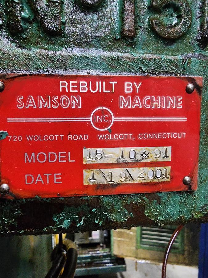 Used WATERBURY FARREL MODEL 1510 EYELET & TRANSFER PRESS