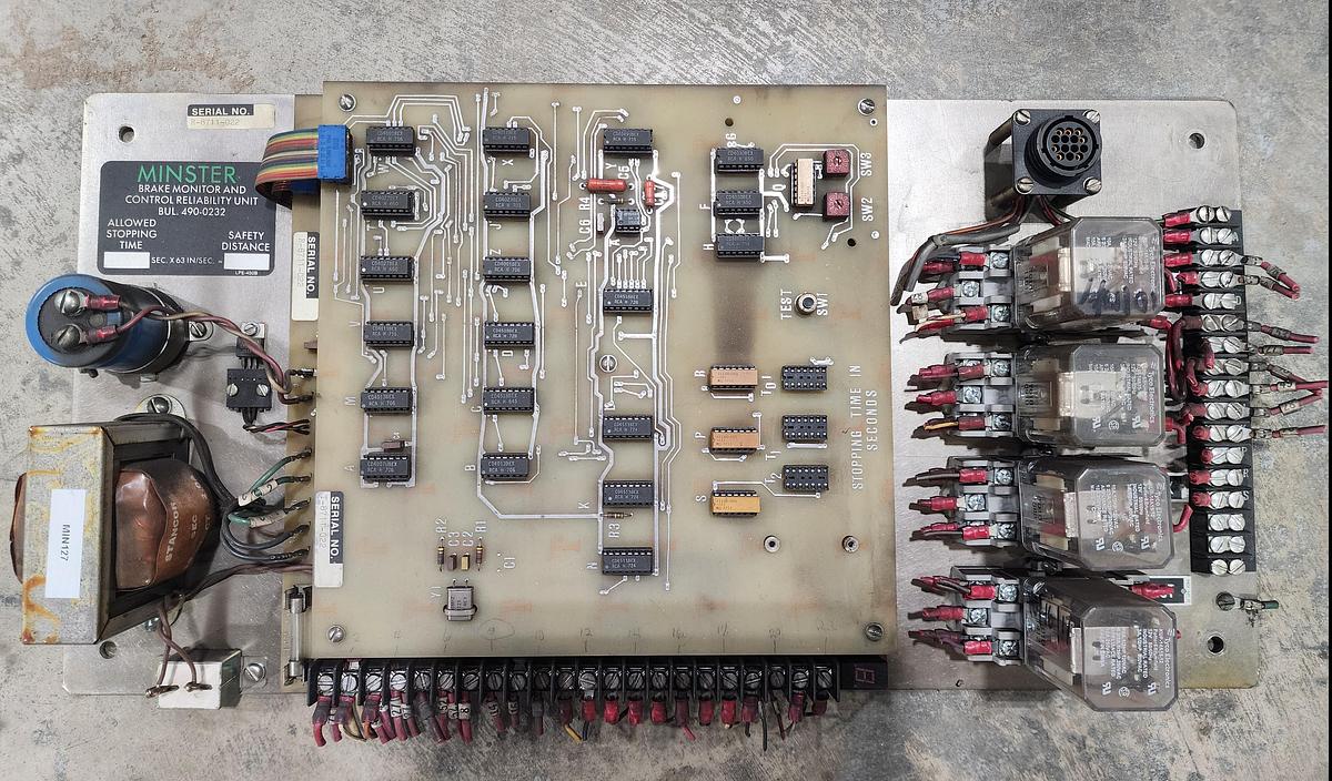 Used Minster 490-0232 Brake Monitor and Control Reliability Unit