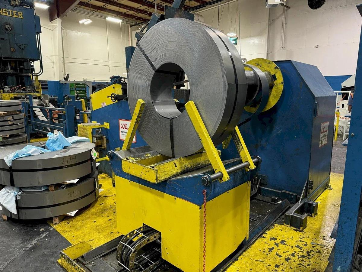 Used 15,000 LB x 24" WIDE COE COMPLETE COIL FEED LINE