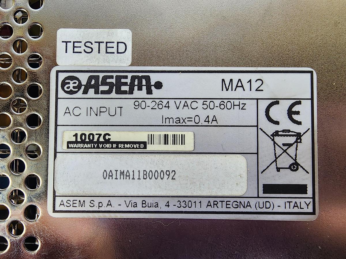 Used Asem MA12 12" Screen / Operator