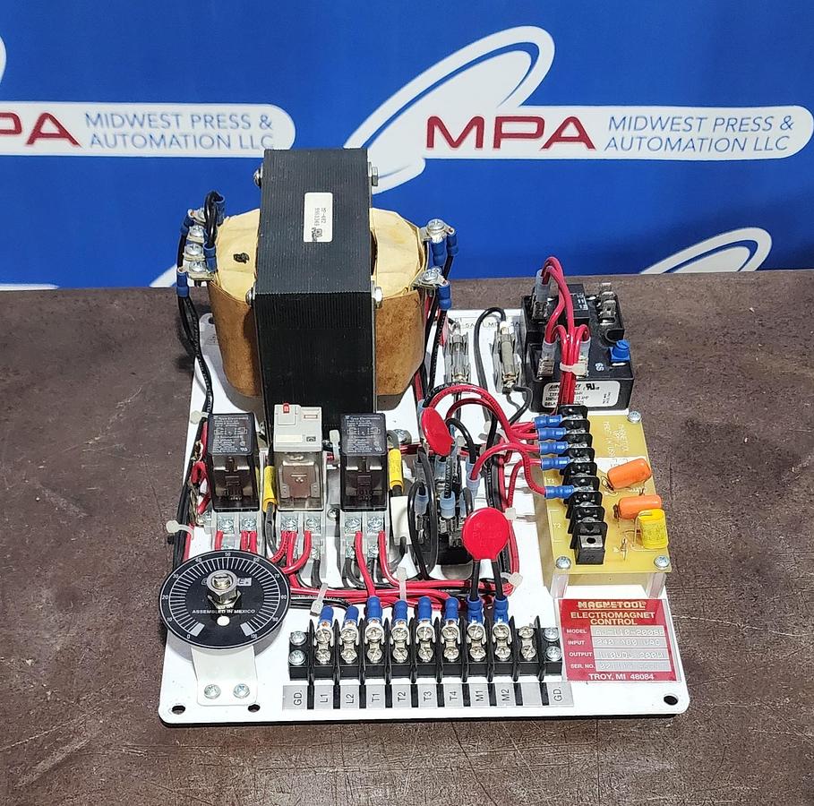 Used Magnetool Model: AU-110-200SP Electromagnet Control 240/480 VAC 110 VDC 200 W
