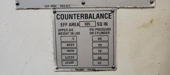 Used 1,000 TON MINSTER E2-1000-144 X 60 STRAIGHT SIDE PRESS