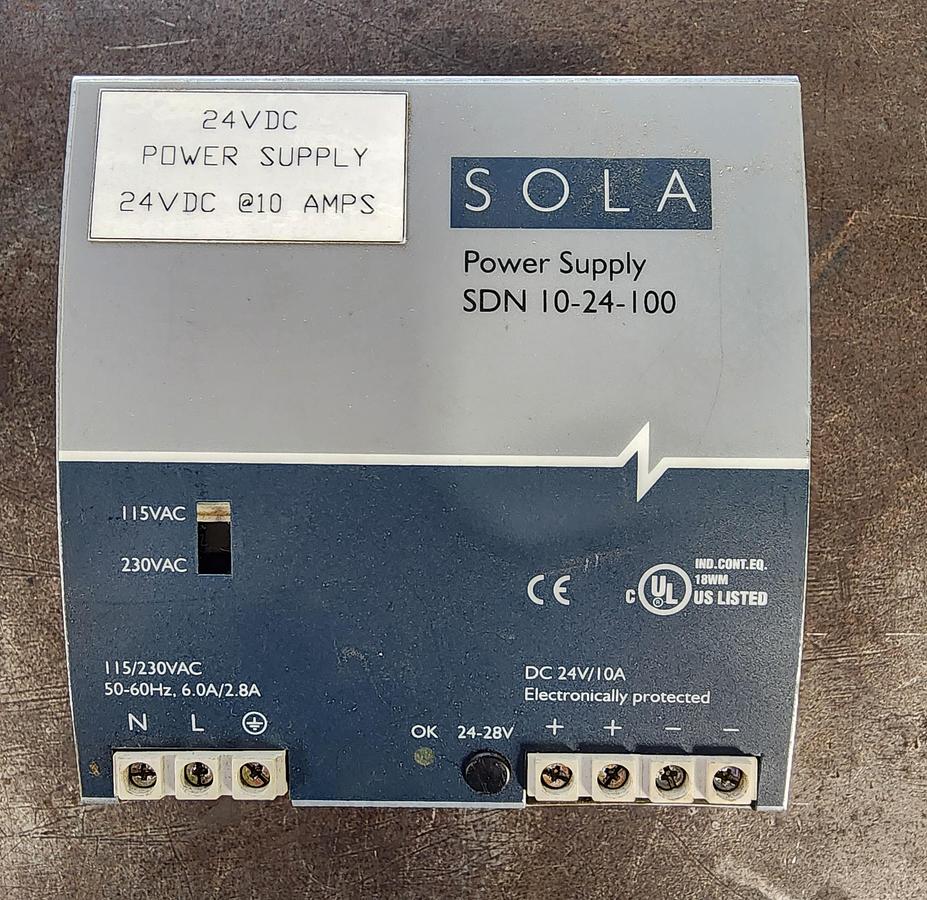 Used Sola SDN 10-24-100 Power Supply