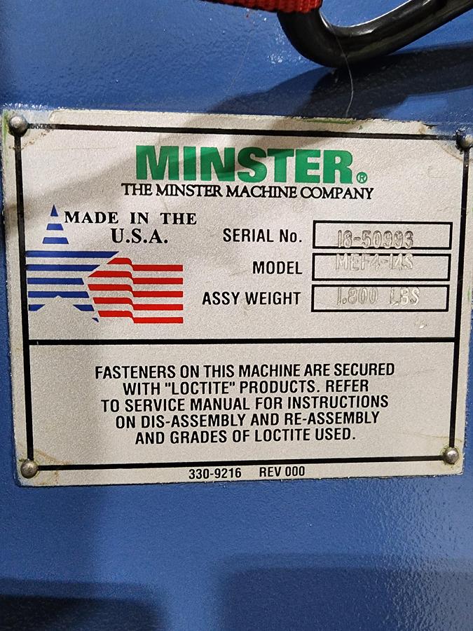 Used MINSTER MODEL MEF4-14S FEEDER