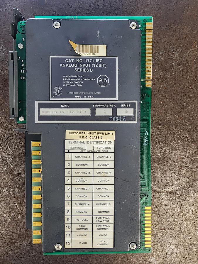 Used Allen-Bradley 1771-IFC 12 Bit Analog Input Module