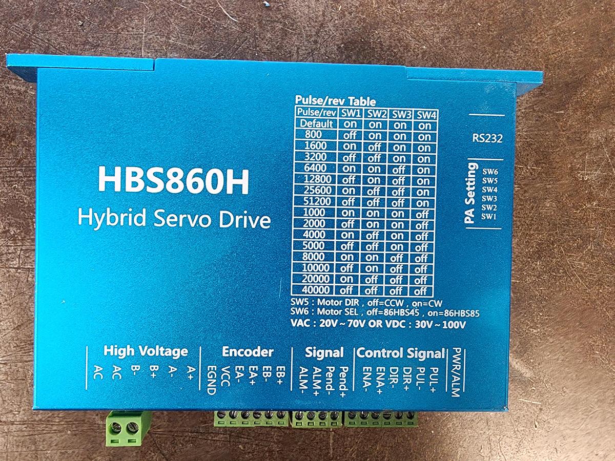 Used HBS860H Closed Loop Servo Motor Driver Hybrid Step Servo Drive with RS232 Port