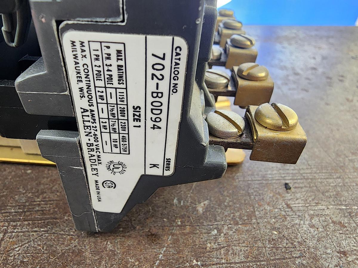 Used Allen-Bradley 702-BOD94 Size 1 Contactor 702-B0D94