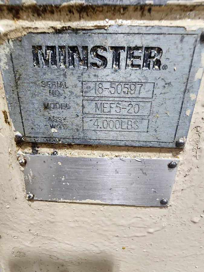 Used 20" WIDE MINSTER FEEDLINE