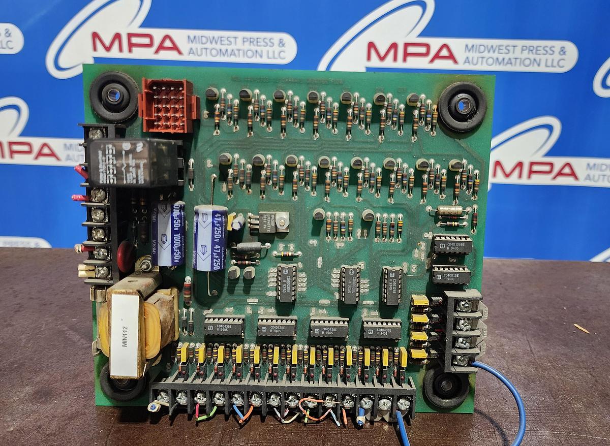 Used Minster 490-0253 17 Channel monitor flow board