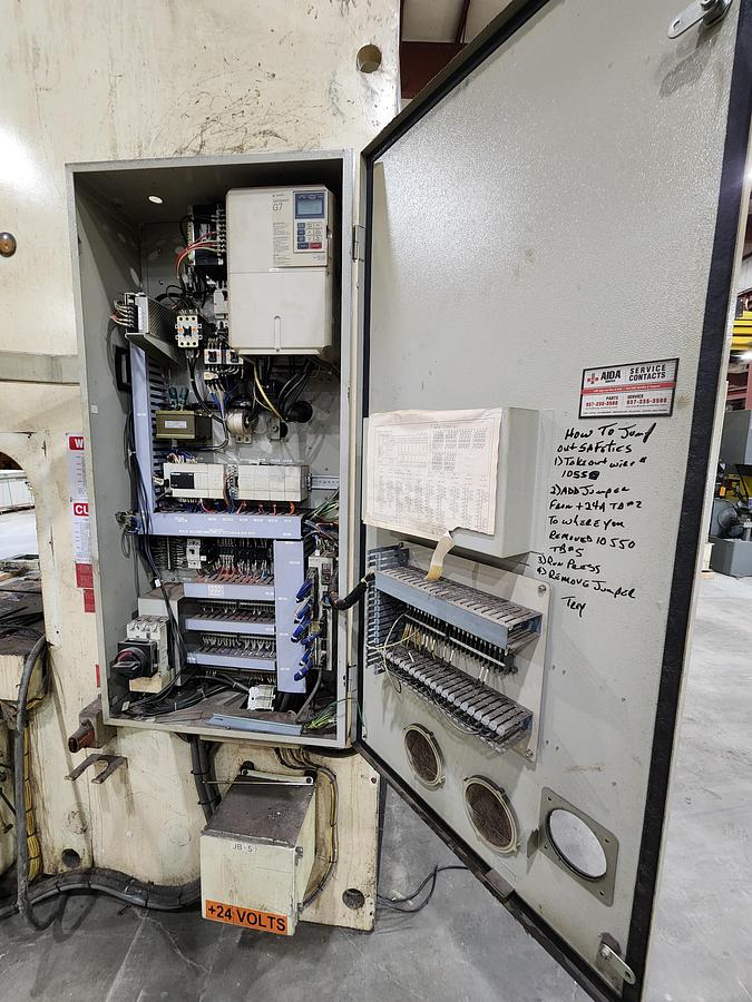Used 121 TON AIDA MODEL NC2-1100(2)E GAP FRAME PRESS