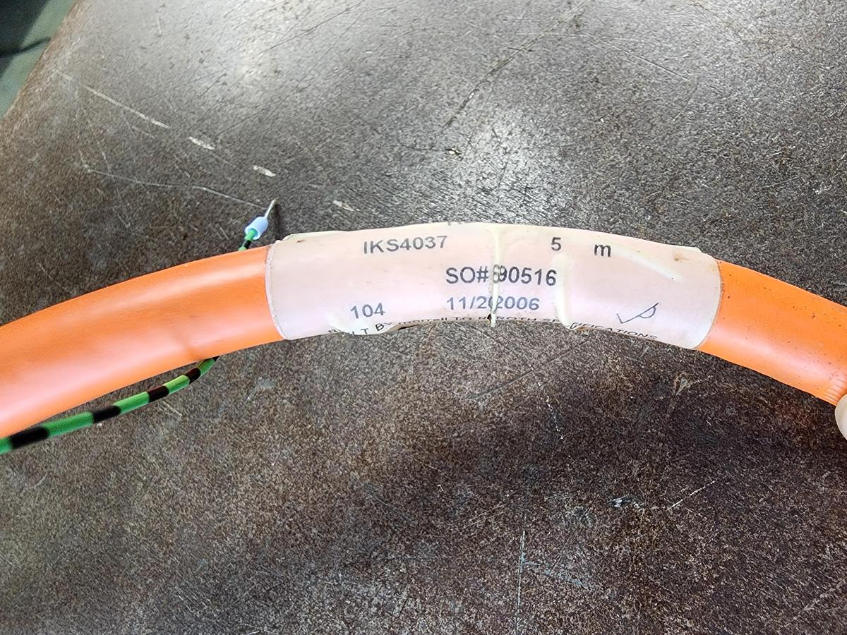 Used Rexroth IKS4037 5 M Orange Cable