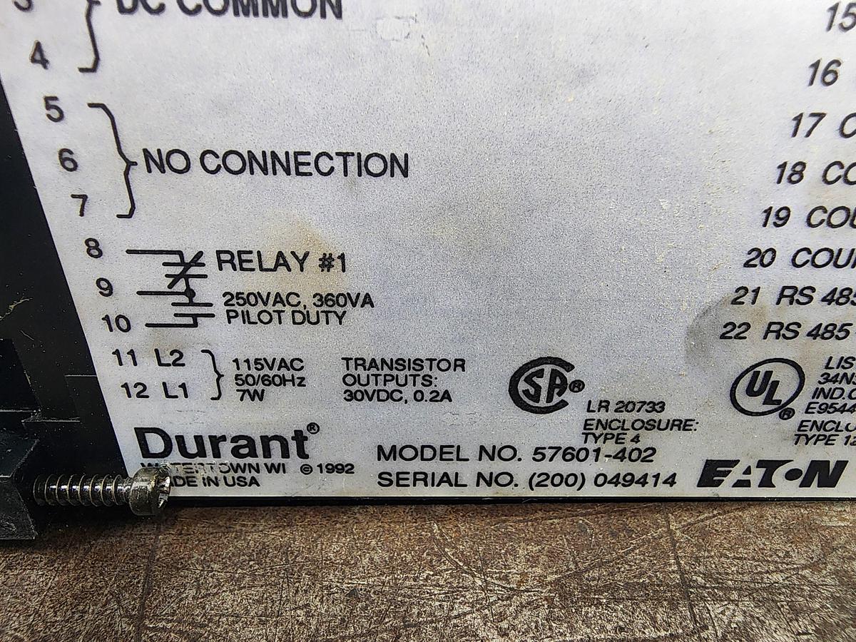 Used Durant Model: 57601-402 Counter