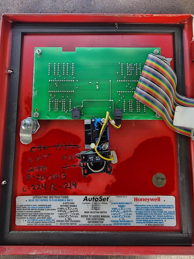 Used Wintriss C50755 Autoset 1500 Display Board and Door Only