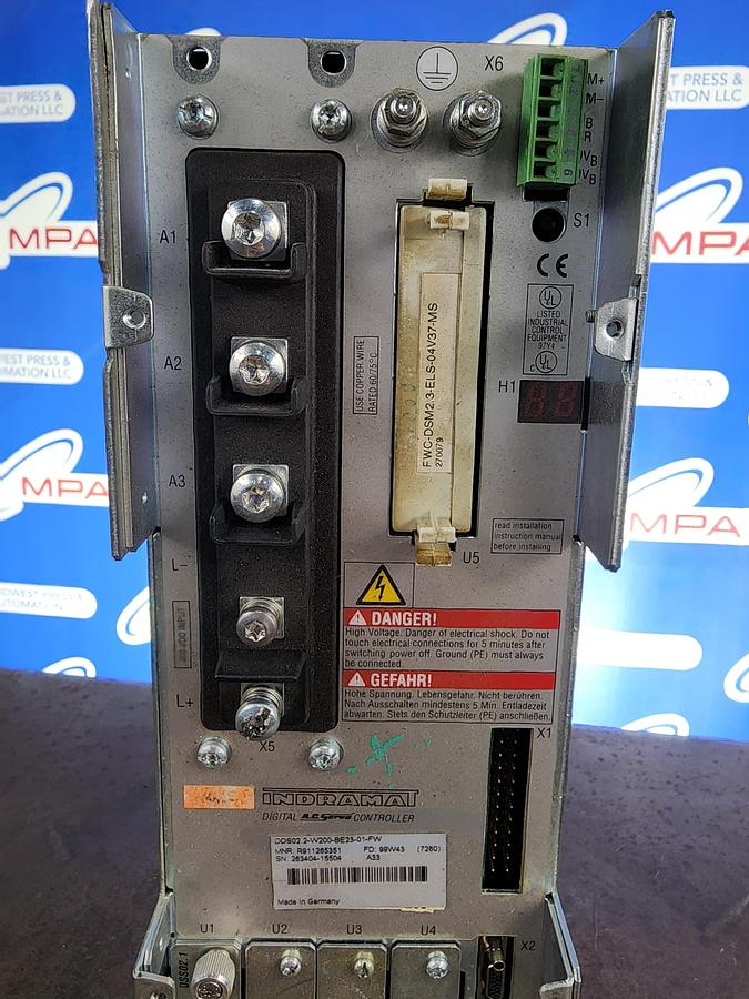 Used Indramat DDS02.2-W200-BE23-01-FW AC Servo Controller