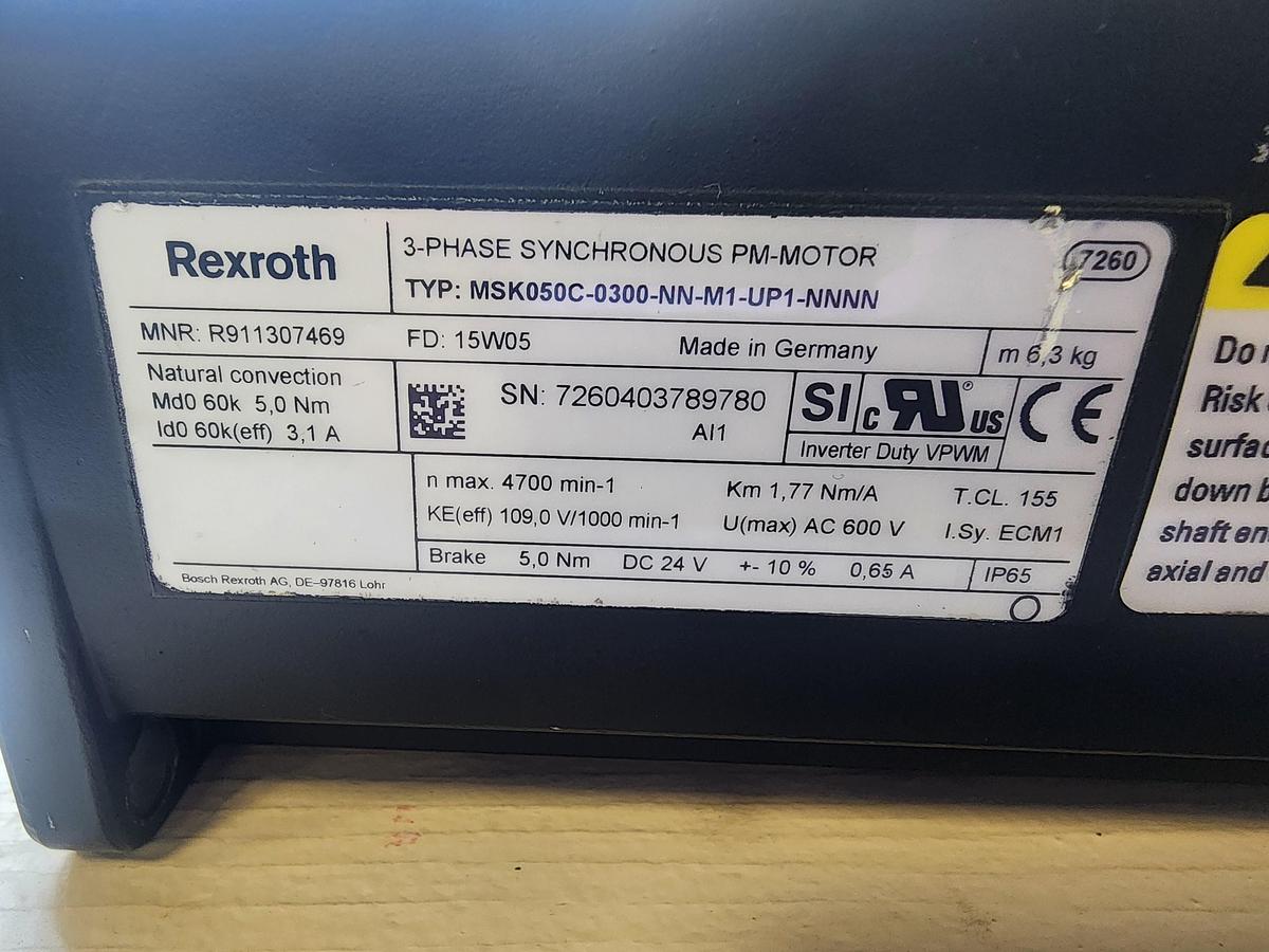 Rexroth MNR: R911307469 / MSK050C-0300-NN-M1-UP1-NNNN Servo Motor