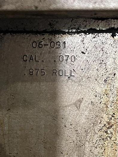 Used 8,000 LB x 8" x .125" MINSTER COIL FEED LINE