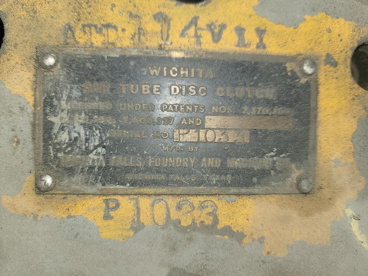 Used Wichitatch P1033 Air Tube Disc Clutch
