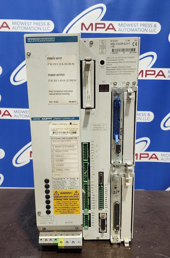 Used Indramat DKS01.2-W100A-D DKS Servo Drive DKS01.2-W100A-DL01-0-1-FW