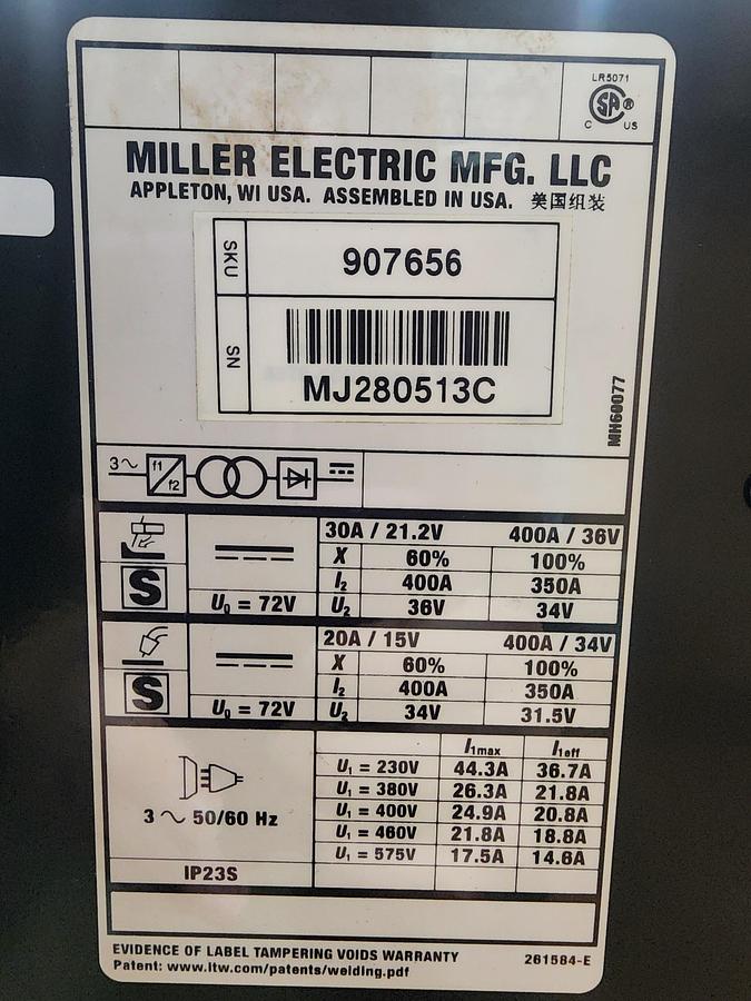 Refurbished Miller Auto-Continuum 350 Refurbished Welder / 907656