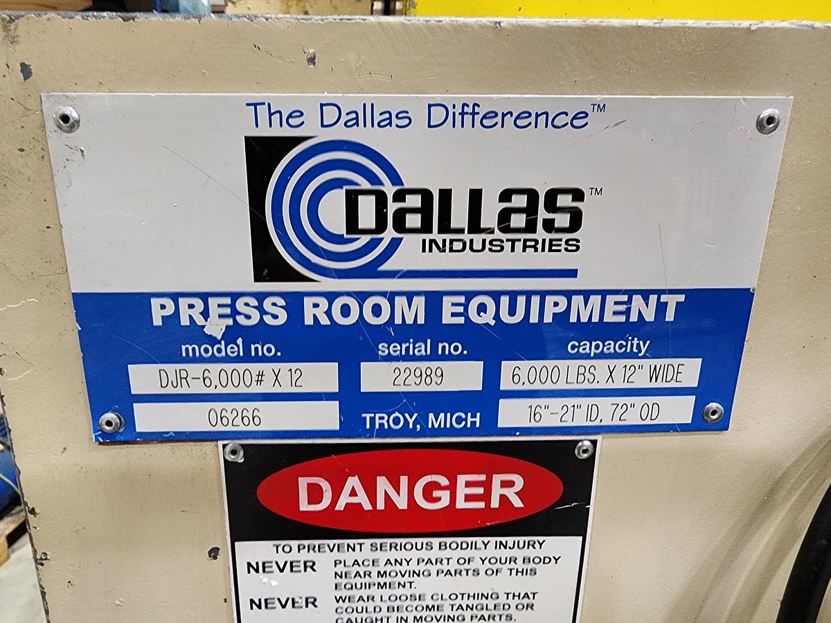 Used 12" x .156" x 6,000 LB DALLAS FEED LINE
