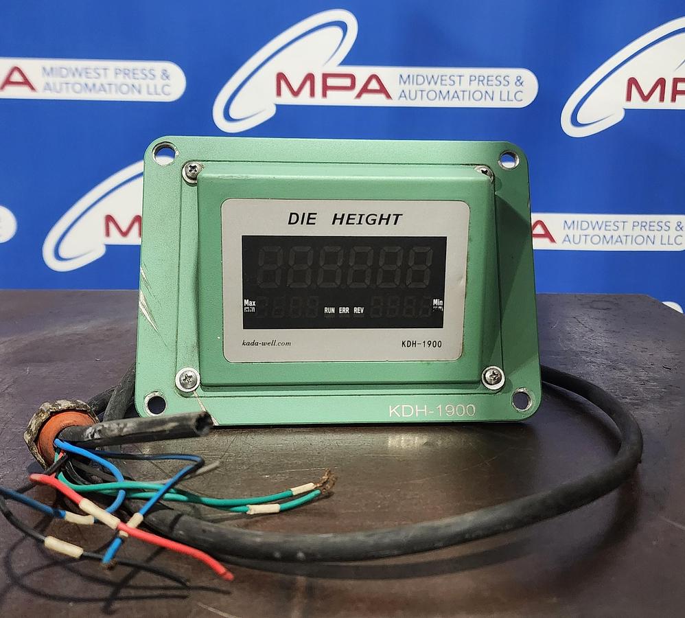 Used Kada-Well KDH-1900-F1270-D-1-2 KDH-1900 Die Height Meter