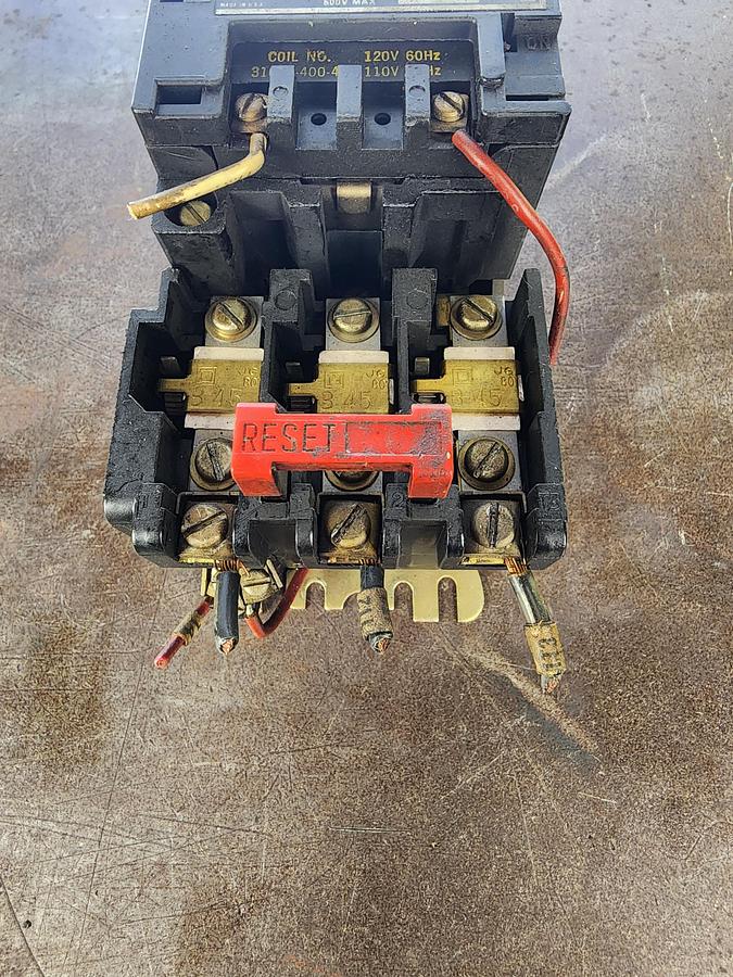 Used Square D Class 8536 Type SCO 3 Size 1 Starter / 8536SCO3