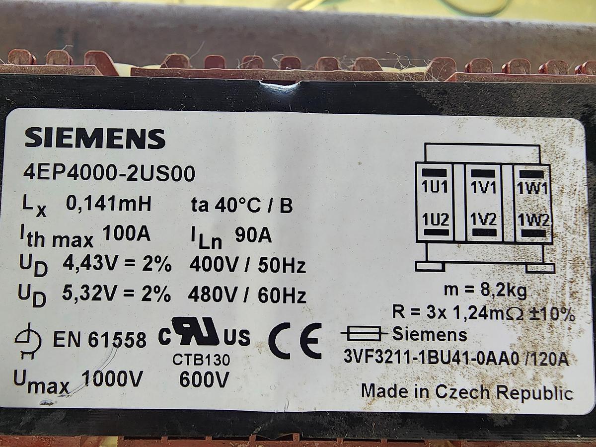 Used Siemens 4EP4000-2US00 Transformer