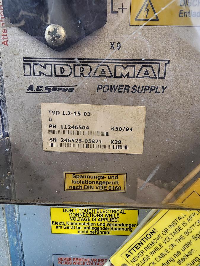 Used Indramat TVD 1.2-15-03 AC Servo Power Supply TVD1.2-15-03