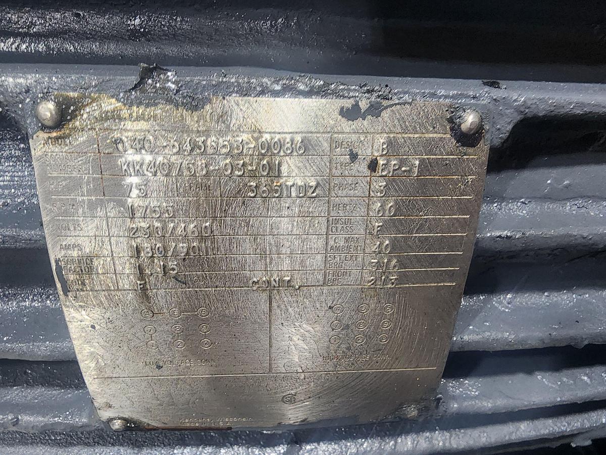 Refurbished Dynamatic 040-643653-0086 Type: EP-1 / 75 HP Motor / 0AT-360750-4141 * RE